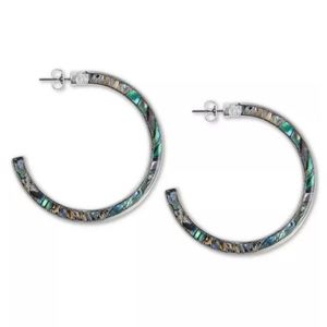 B2G1 NWT Lucky Brand Marble Acrylic Hoop Earrings